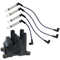 BESTPRICE Zündmodul + Zündkabelsatz 4-teilig [Hersteller-Nr. 31468262] für Ford