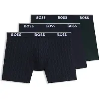 BOSS Dreierpack eng anliegende Boxershorts aus Stretch-Baumwolle mit Logos am Bund Grösse XXL