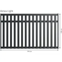 Minka Zaunserie Vertex Light 194 x 120cm Aluminium Gartenzaun in Anthrazit
