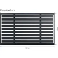 Minka Zaunserie Plano Medium 194 x 120cm Aluminium Gartenzaun in Anthrazit