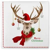 Mank Weihnachtsserviette Janosch aus Linclass Airlaid, 40 x 40 cm, 1/4 Falz, 50 Stück