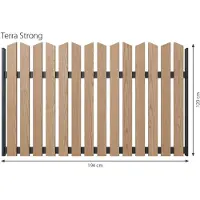 Minka Zaunserie Terra Strong 194 x 120cm Lärchenholz Gartenzaun mit Aluminiumrahmen in Anthrazit