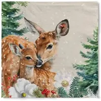 Mank Weihnachtsserviette Kemi aus Tissue 3-lagig, 40 x 40 cm, 1/4 Falz, 100 Stück