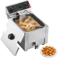 Vevor Gewerbliche Elektrische 1-Becken-Fritteuse 6,8 L Ölfassungsvermögen