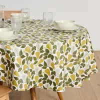 La redoute interieurs Bedruckte Runde Tischdecke Vintage Pear, Aus Weicher Beschichteter Baumwolle
