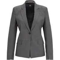 BOSS - Anzugjacke für Damen, Hals Kerbe (Grau)