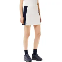 Lacoste - Minirock für Damen, Piqué (Weiß/Marine)