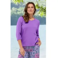 DW-Shop Baumwoll-Mix-Shirt in lila in Größe 48/50 von , Lila, 48/50
