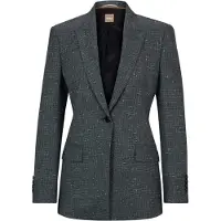 BOSS - Anzugjacke für Damen, Hals Kerbe, Regulär (Schwarz)