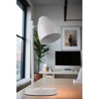 Opviq , Hochwertige Tischlampe, Metallkörper, Weiß, Ø4-12,5 cm, 43 cm hoch, IP20