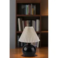 Opviq , Hochwertige Tischlampe, Metallkörper, Creme & Schwarz, IP20, 1 x E27