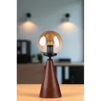 Opviq , Hochwertige Tischlampe mit Holzgehäuse, Ø15 cm, E27, IP20, 100 cm Kabel