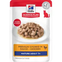 Hill's Pet Nutrition Mature Adult 7+ Katzen-Nassfutter mit Huhn (Beutel)