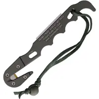 Ontario Model 1 Strap Cutter 1406 Foliage Green Aluminium, Gurtschneider, Nylon-Scheide
