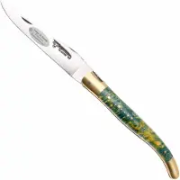 Laguiole En Aubrac Bijou AU05UP, Elderberry Burl, Copper Plates, Taschenmesser, 12 cm