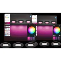 Philips Hue Einbaustrahler Slim 6er-Pack - White & Color - 90 mm - Schwarz