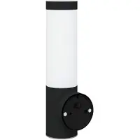 vidaXL Außenwandleuchte Schwarz 12 x 8,5 x 29 cm Edelstahl und Plastik