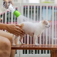 Jojomino Gartenarbeit, Außendusche, Loch, geeignet für Katzen und Hunde, Reinigung und Baden, tragbare Haustierreinigung, blau