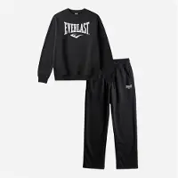 Everlast Herren - Logo Rundhals-Sweatshirt Und Jogginghose Set - Black Beauty