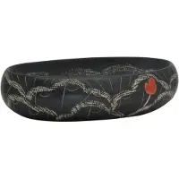 vidaXL Aufsatzwaschbecken Schwarz Oval 59x40x15 cm Keramik