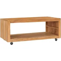vidaXL Couchtisch 110x60x40 cm Massivholz Teak