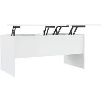 vidaXL Couchtisch Hochglanz-Weiß 102x50,5x46,5 cm Holzwerkstoff
