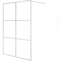 vidaXL Duschwand für Begehbare Dusche Silbern 140x195 cm ESG-Klarglas