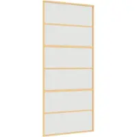 vidaXL Schiebetür Golden 90x205 cm Matt ESG-Glas und Aluminium