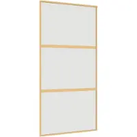 vidaXL Schiebetür Golden 102,5x205 cm Matt ESG-Glas und Aluminium