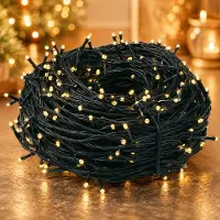 Lapamax 50M 250 LED Lichterkette Warmweiß Weihnachtsbeleuchtung 31V 8 Modi Timer für Weihnachten Weihnachtsbaum Balkon Garten Party