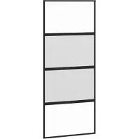 vidaXL Schiebetür Schwarz 90x205 cm Hartglas und Aluminium