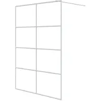 vidaXL Duschwand für Begehbare Dusche Weiß 140x195 cm ESG-Klarglas