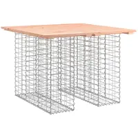 vidaXL Gartentisch aus Gabionen 100x102x72 cm Massivholz Douglasie