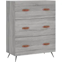 vidaXL Kommode Grau Sonoma 69,5x34x90 cm Holzwerkstoff