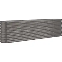 vidaXL Hochbeet Verzinkter Stahl 260x40x68 cm Grau