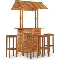 vidaXL 5-tlg. Gartenbar-Set Massivholz Akazie