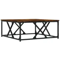 vidaXL Couchtisch Räuchereiche 70x70x30 cm Holzwerkstoff