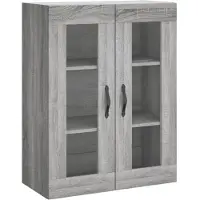 vidaXL Wandschrank Grau Sonoma 69,5x34x90 cm Holzwerkstoff