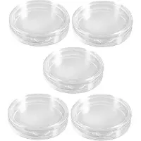 TAUOH 50 Stk Kleine Runde Transparente Kunststoff-Muenzkapseln Box 26mm