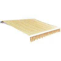 vidaXL Ersatzstoff für Markise Gelb und Weiß 580x295 cm Polyester
