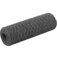 vidaXL Drahtzaun Stahl mit PVC-Beschichtung 25x0,5 m Grau