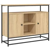 vidaXL Sideboard Sonoma-Eiche 100x35x80 cm Holzwerkstoff