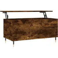 vidaXL Couchtisch Räuchereiche 90x44,5x45 cm Holzwerkstoff