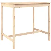 vidaXL Gartentisch 121x82,5x110 cm Massivholz Kiefer