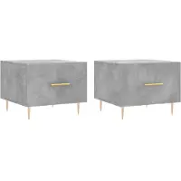 vidaXL Couchtische 2 Stk. Betongrau 50x50x40 cm Holzwerkstoff