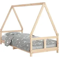 vidaXL Kinderbett 80x200 cm Massivholz Kiefer