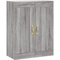 vidaXL Wandschrank Grau Sonoma 69,5x34x90 cm Holzwerkstoff