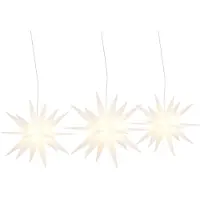 vidaXL LED-Weihnachtssterne 3 Stk. Faltbar Weiß