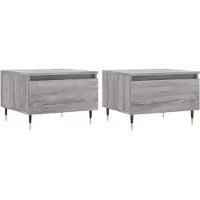 vidaXL Couchtische 2 Stk. Grau Sonoma 50x46x35 cm Holzwerkstoff