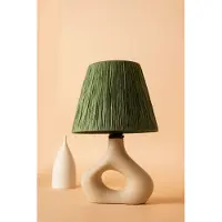 Opviq , Moderne Tischlampe mit Keramikkörper, Beige, 24 cm Breite x 40 cm Höhe | E27 Fassung, max. 40 W | Stilvolles Design für Ihr Zuhause oder Büro, Neuheit!
